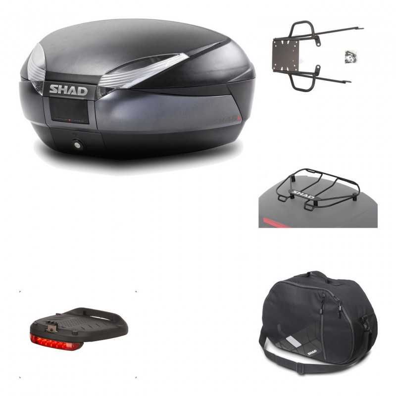 Rear trunk + mounting hardware + accessories  SH48 DARK GREY PREMIUM