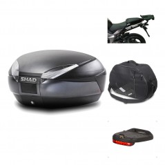 SHAD Baul trasero + herraje montaje accesorios SH48 DARK GREY PREMIUM KIT-189637
