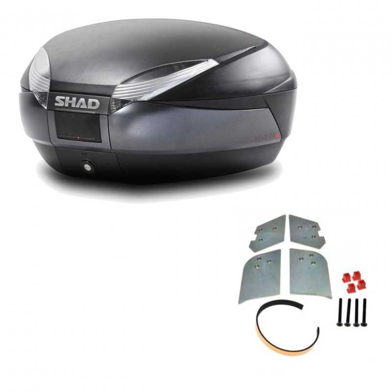 SHAD Baul trasero + herraje montaje SH48 DARK GREY PREMIUM KIT-189890