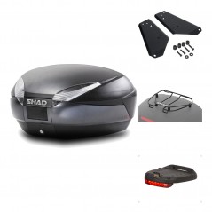 SHAD Baul trasero + herraje montaje accesorios SH48 DARK GREY PREMIUM KIT-189839