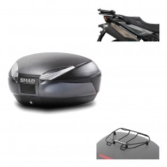 SHAD Baul trasero + herraje montaje parrilla portabultos superior SH48 DARK GREY PREMIUM KIT-189790