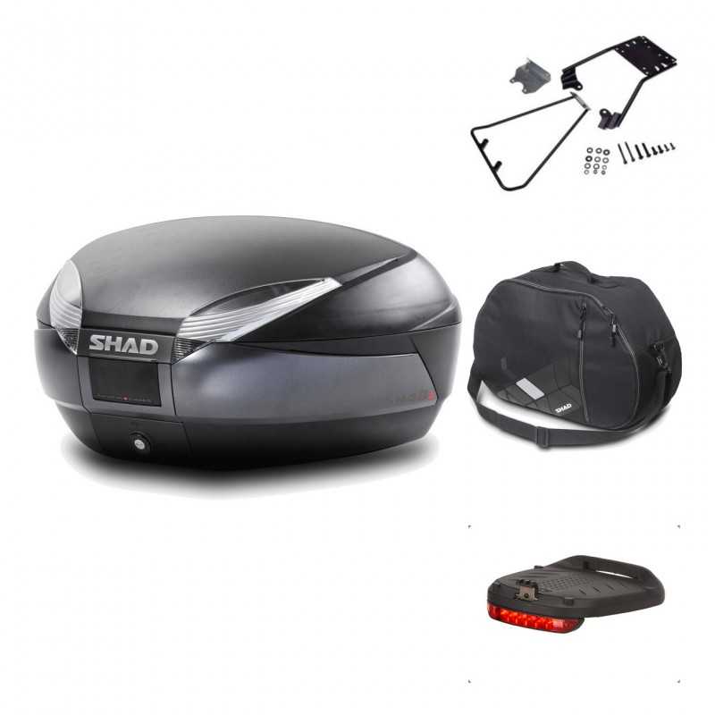 Rear trunk + mounting hardware + accessories  SH48 DARK GREY PREMIUM