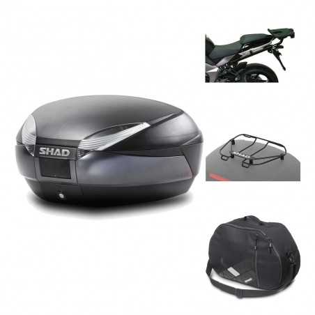 SHAD Baul trasero + herraje montaje accesorios SH48 DARK GREY PREMIUM KIT-189640