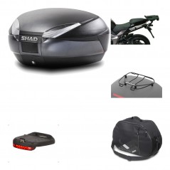 SHAD Baul trasero + herraje montaje accesorios SH48 DARK GREY PREMIUM KIT-189641