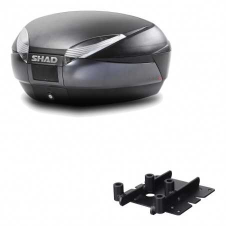 SHAD Baul trasero + herraje montaje SH48 DARK GREY PREMIUM KIT-189690
