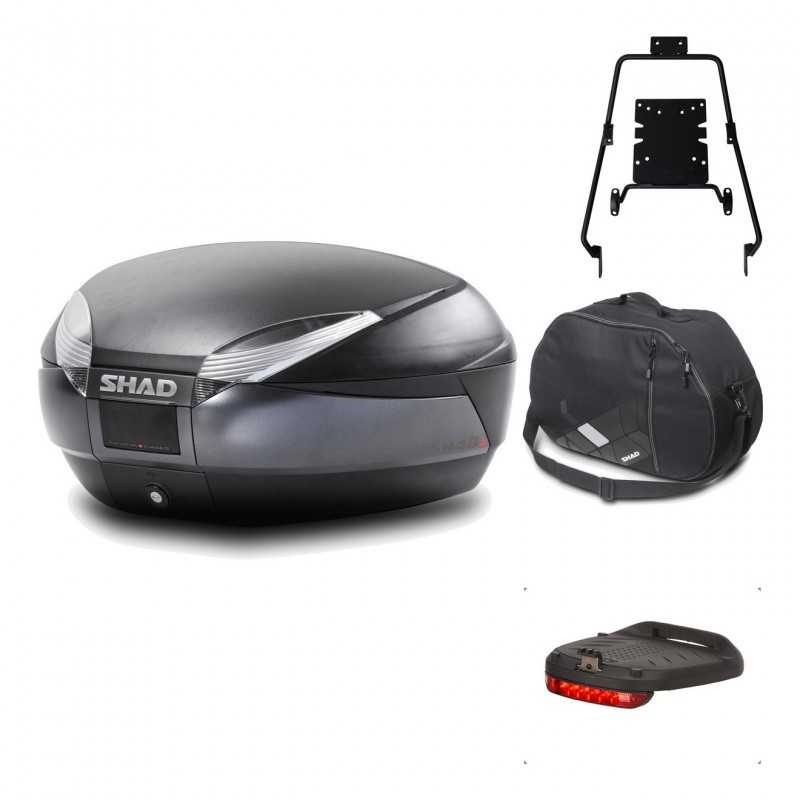 Rear trunk + mounting hardware + accessories  SH48 DARK GREY PREMIUM