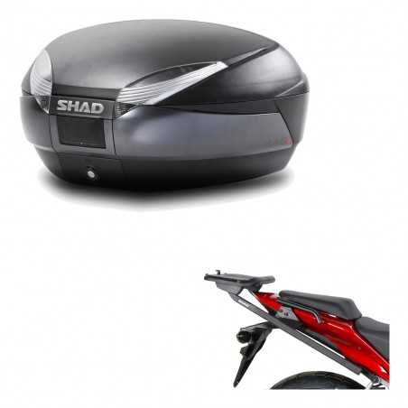 SHAD Baul trasero + herraje montaje SH48 DARK GREY PREMIUM KIT-190090