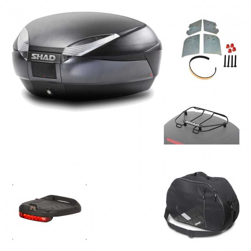 Rear trunk + mounting hardware + accessories  SH48 DARK GREY PREMIUM