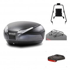 SHAD Baul trasero + herraje montaje accesorios SH48 DARK GREY PREMIUM KIT-189943