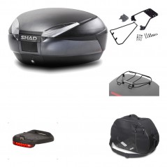 Rear trunk + mounting hardware + accessories  SH48 DARK GREY PREMIUM