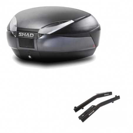 SHAD Baul trasero + herraje montaje SH48 DARK GREY PREMIUM KIT-189898