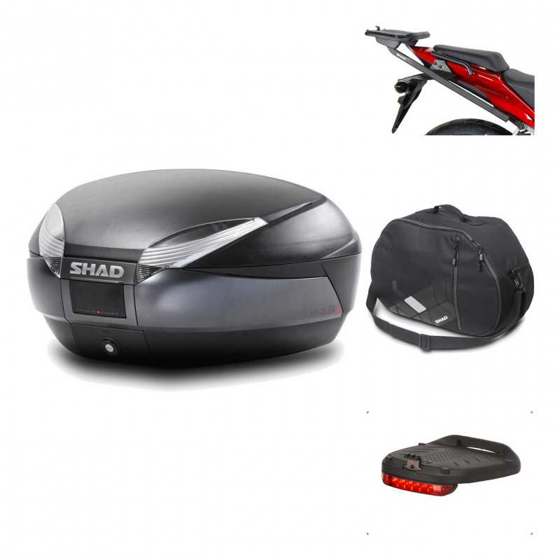 Rear trunk + mounting hardware + accessories  SH48 DARK GREY PREMIUM
