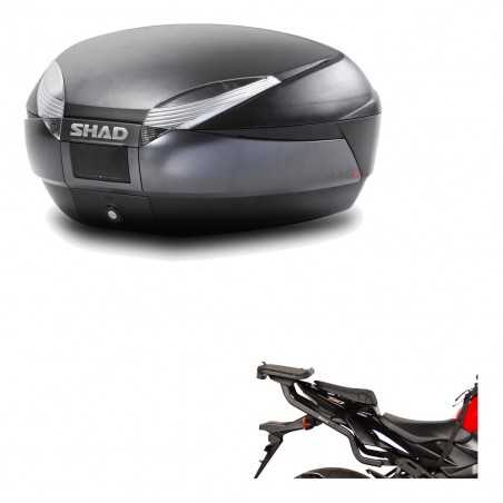 SHAD Baul trasero + herraje montaje SH48 DARK GREY PREMIUM KIT-189746