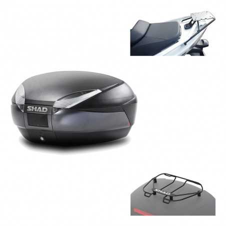 SHAD Baul trasero + herraje montaje parrilla portabultos superior SH48 DARK GREY PREMIUM KIT-189998