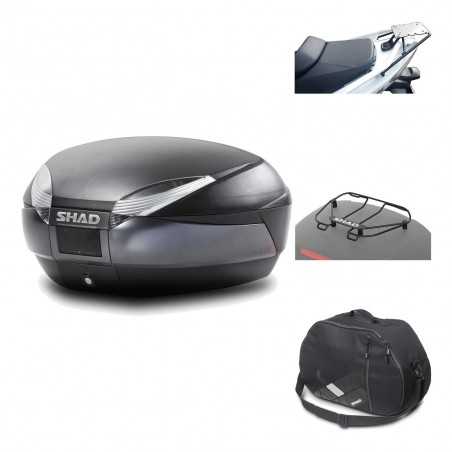 SHAD Baul trasero + herraje montaje accesorios SH48 DARK GREY PREMIUM KIT-190000