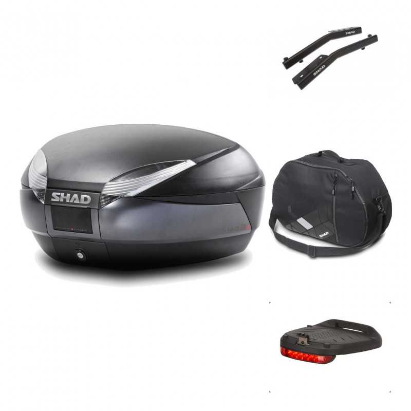 Rear trunk + mounting hardware + accessories  SH48 DARK GREY PREMIUM