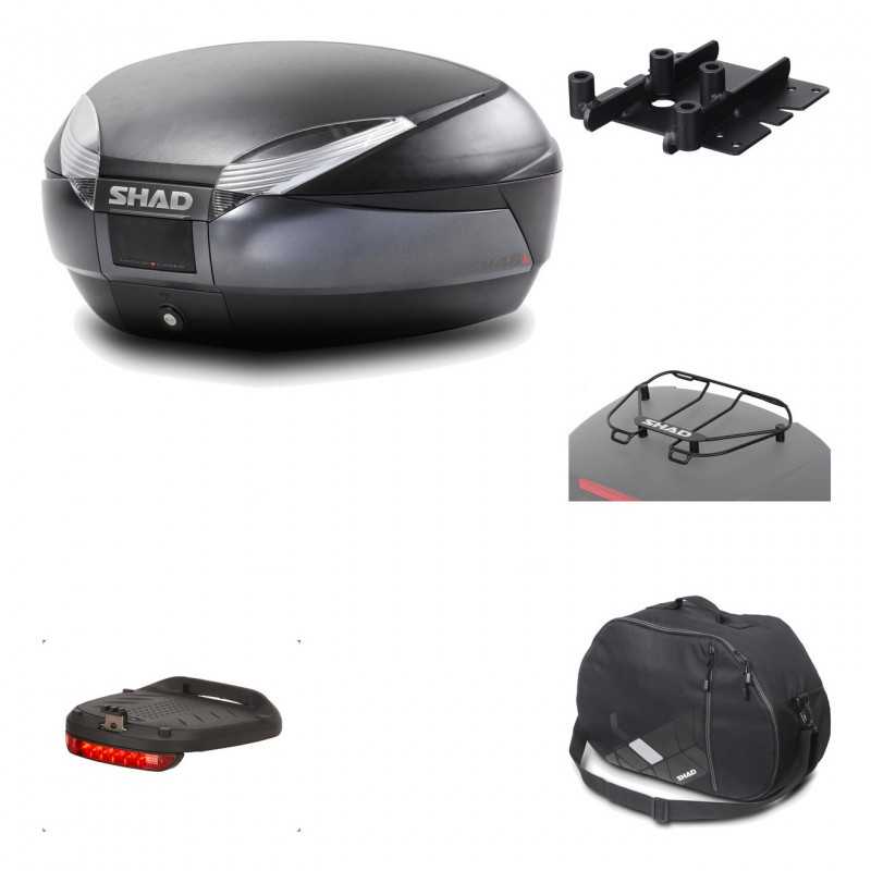 Rear trunk + mounting hardware + accessories  SH48 DARK GREY PREMIUM