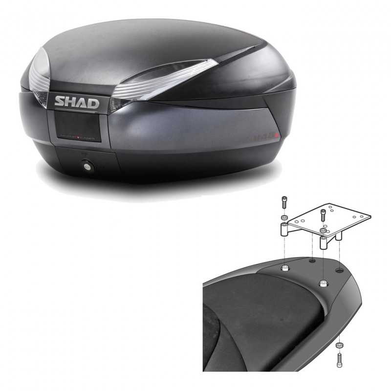 SHAD Baul trasero + herraje montaje SH48 DARK GREY PREMIUM KIT-189946