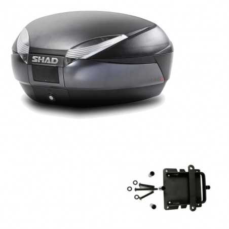 SHAD Baul trasero + herraje montaje SH48 DARK GREY PREMIUM KIT-189698