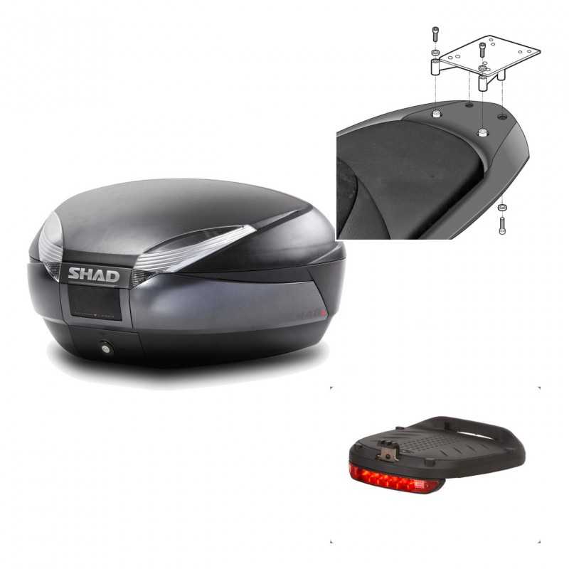 Back trunk + big top fitting + brake light  SH48 DARK GREY PREMIUM