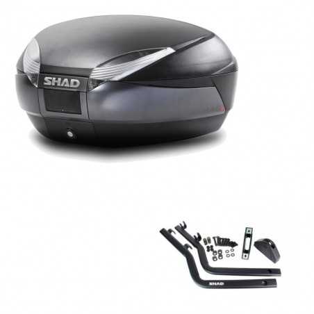 SHAD Baul trasero + herraje montaje SH48 DARK GREY PREMIUM KIT-189650
