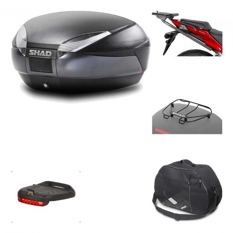Rear trunk + mounting hardware + accessories  SH48 DARK GREY PREMIUM