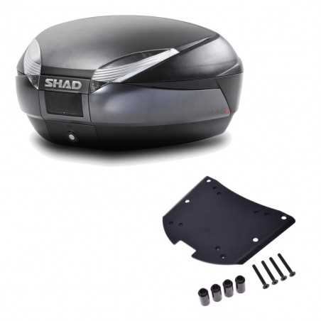 SHAD Baul trasero + herraje montaje SH48 DARK GREY PREMIUM KIT-189802