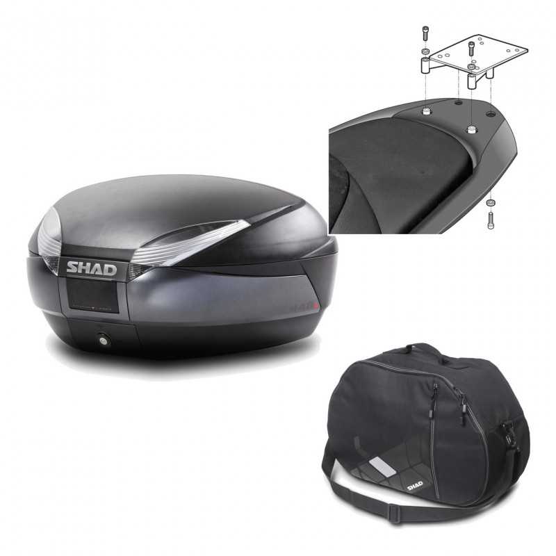 Back trunk + big top fitting + internal bag  SH48 DARK GREY PREMIUM