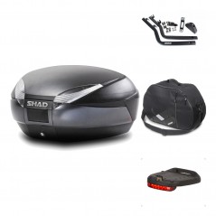 SHAD Baul trasero + herraje montaje accesorios SH48 DARK GREY PREMIUM KIT-189653