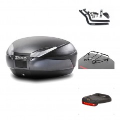 SHAD Baul trasero + herraje montaje accesorios SH48 DARK GREY PREMIUM KIT-189655