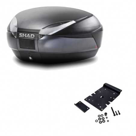 SHAD Baul trasero + herraje montaje SH48 DARK GREY PREMIUM KIT-189906