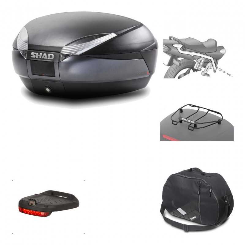 Rear trunk + mounting hardware + accessories  SH48 DARK GREY PREMIUM