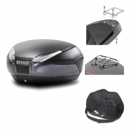 SHAD Baul trasero + herraje montaje accesorios SH48 DARK GREY PREMIUM KIT-189952