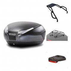 SHAD Baul trasero + herraje montaje accesorios SH48 DARK GREY PREMIUM KIT-190055