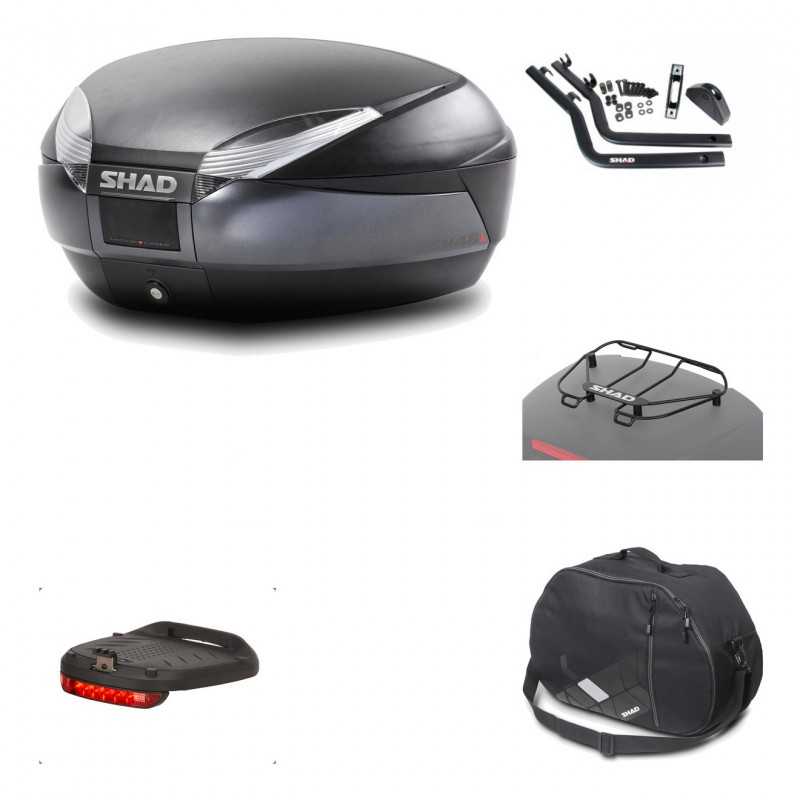 Rear trunk + mounting hardware + accessories  SH48 DARK GREY PREMIUM