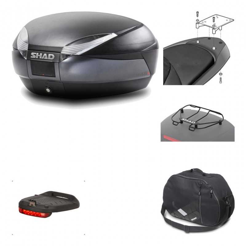 Rear trunk + mounting hardware + accessories  SH48 DARK GREY PREMIUM
