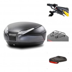 SHAD Baul trasero + herraje montaje accesorios SH48 DARK GREY PREMIUM KIT-190103