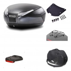 Rear trunk + mounting hardware + accessories  SH48 DARK GREY PREMIUM