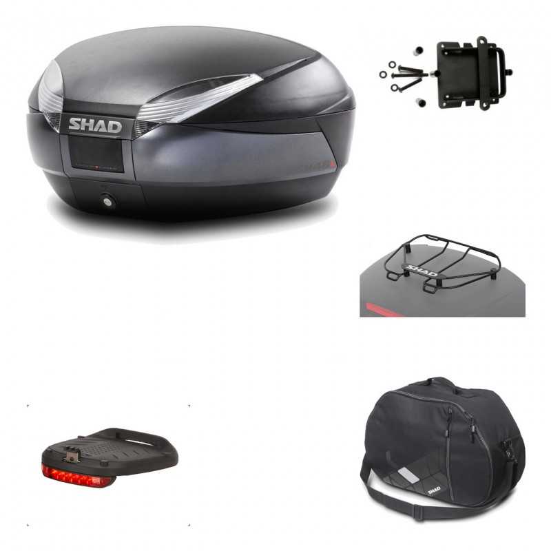 Rear trunk + mounting hardware + accessories  SH48 DARK GREY PREMIUM