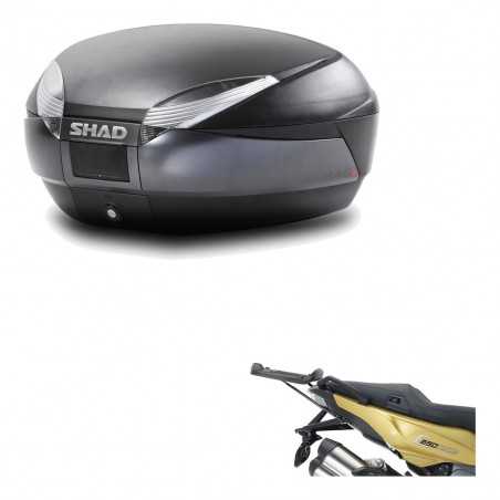 SHAD Baul trasero + herraje montaje SH48 DARK GREY PREMIUM KIT-189810