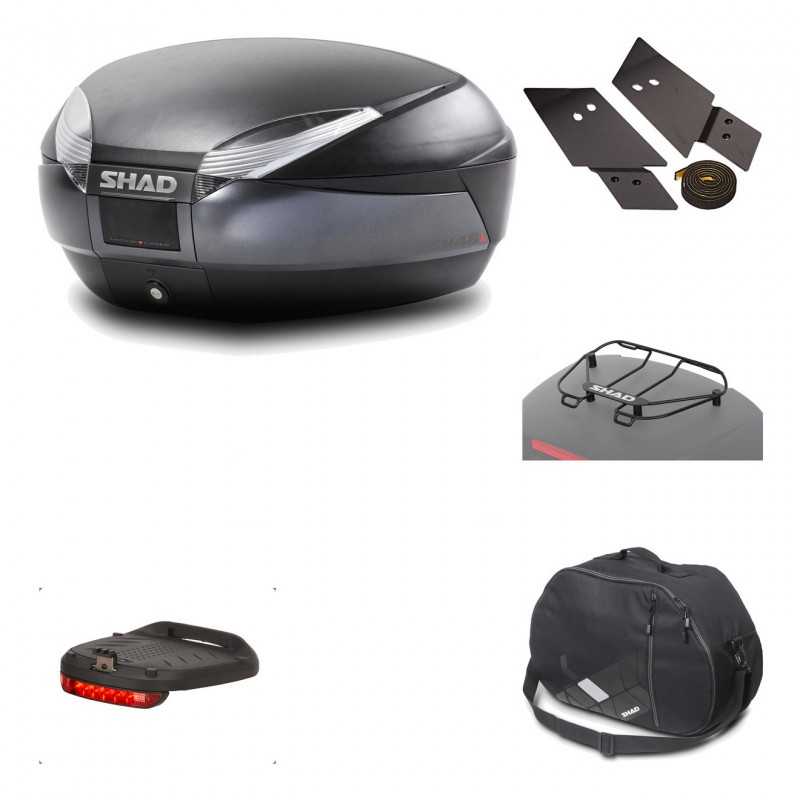 Rear trunk + mounting hardware + accessories  SH48 DARK GREY PREMIUM