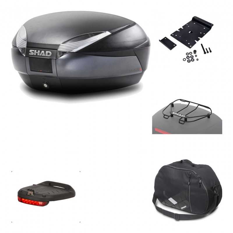 Rear trunk + mounting hardware + accessories  SH48 DARK GREY PREMIUM