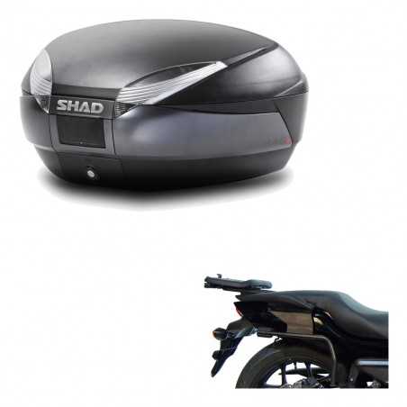 SHAD Baul trasero + herraje montaje SH48 DARK GREY PREMIUM KIT-190106