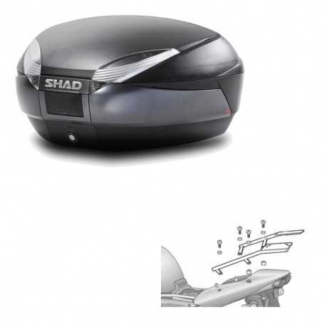 SHAD Baul trasero + herraje montaje SH48 DARK GREY PREMIUM KIT-189914