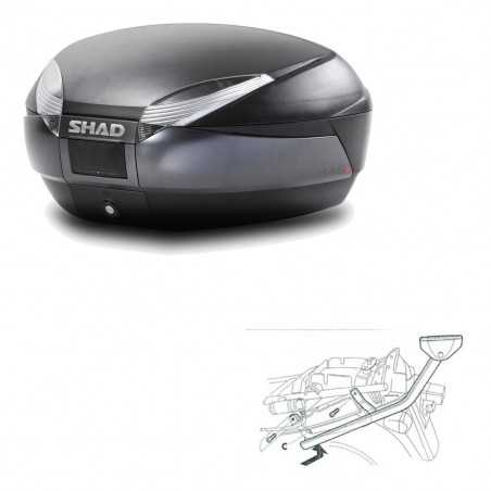 SHAD Baul trasero + herraje montaje SH48 DARK GREY PREMIUM KIT-189714