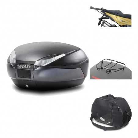 SHAD Baul trasero + herraje montaje accesorios SH48 DARK GREY PREMIUM KIT-189816
