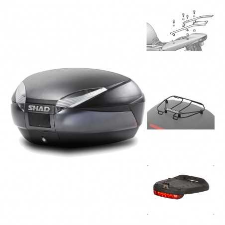 SHAD Baul trasero + herraje montaje accesorios SH48 DARK GREY PREMIUM KIT-189919