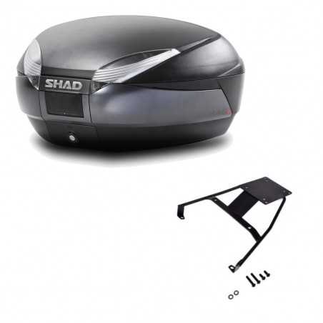 SHAD Baul trasero + herraje montaje SH48 DARK GREY PREMIUM KIT-189962
