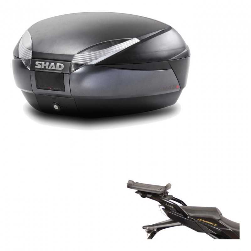 SHAD Baul trasero + herraje montaje SH48 DARK GREY PREMIUM KIT-190066