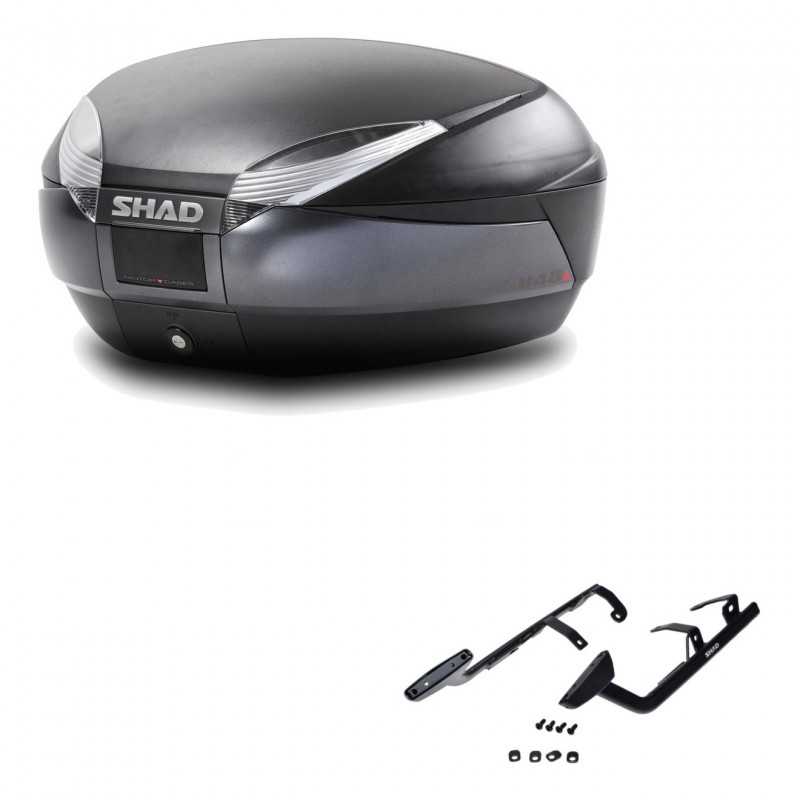 SHAD Baul trasero + herraje montaje SH48 DARK GREY PREMIUM KIT-190114